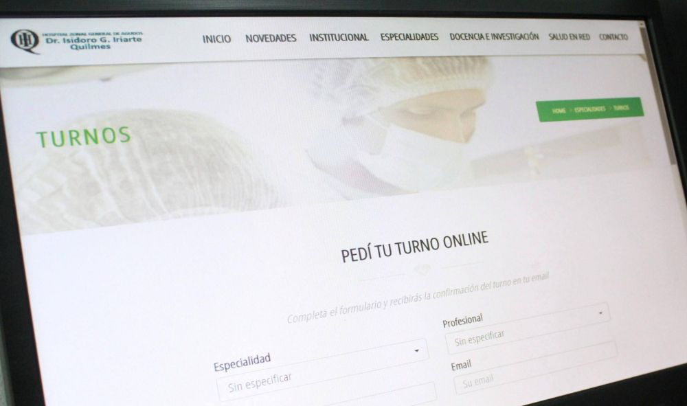 Suspendieron el servicio de turnos online en el Hospital de Quilmes
