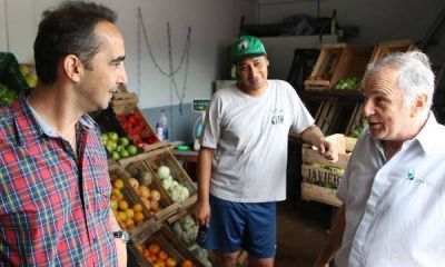 Tagliaferro recorri� las obras sobre la calle S�nchez del barrio San Juan
