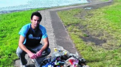 La basura domiciliaria inunda las costas del r�o Negro en Viedma