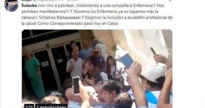 Enfermeras denunciaron que una patota de Sutecba las atac� para acallar una protesta
