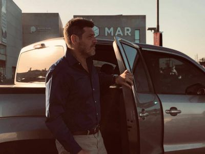 Castello fue el primer pasajero de Uber en Mar del Plata
