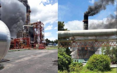 Susto por un principio de incendio en la destiler�a de YPF en La Plata 