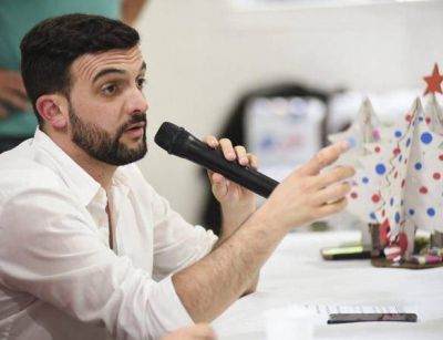 El diputado nacional del Movimiento Evita Leonardo Grosso de recorrida por Mardel