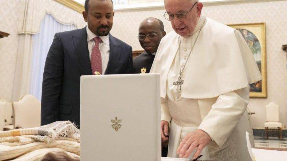 El Papa Francisco se encuentra con el Primer Ministro de Etiopa