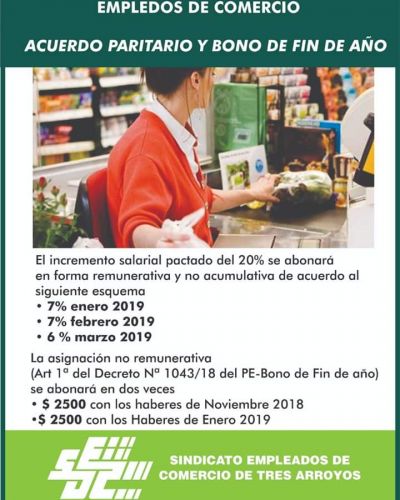Comienza el pago del aumento a mercantiles