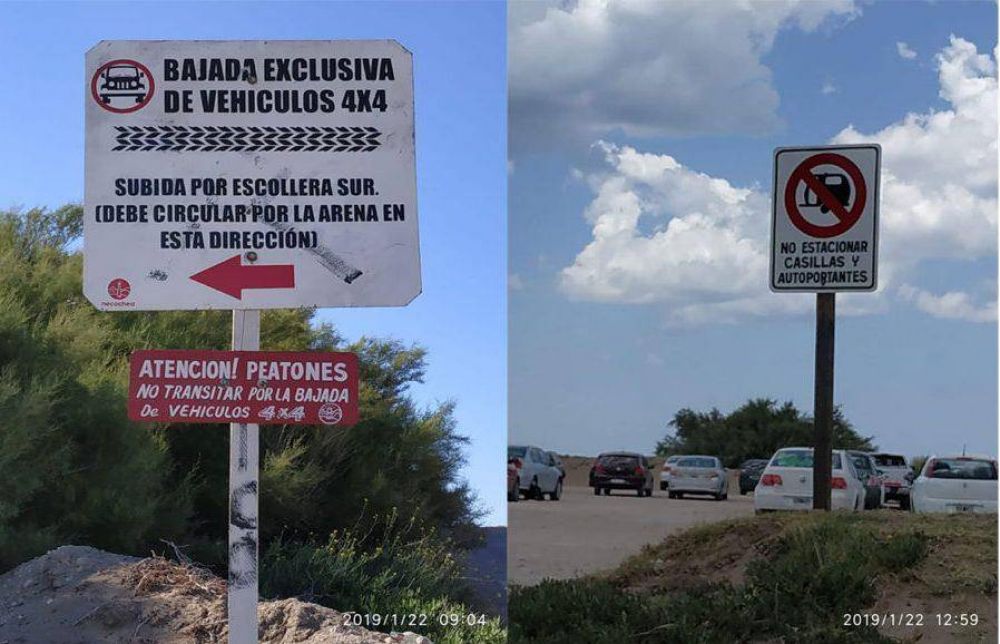 Instalaron carteles se�alizadores en el sector playero