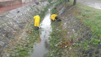 Avanzan con la limpieza y acondicionamiento de los desag�es pluviales