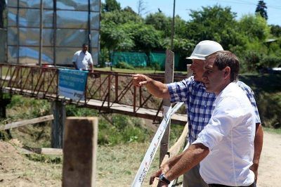 Garro present� el avance de las obras hidr�ulicas y viales en el Arroyo Carnaval
