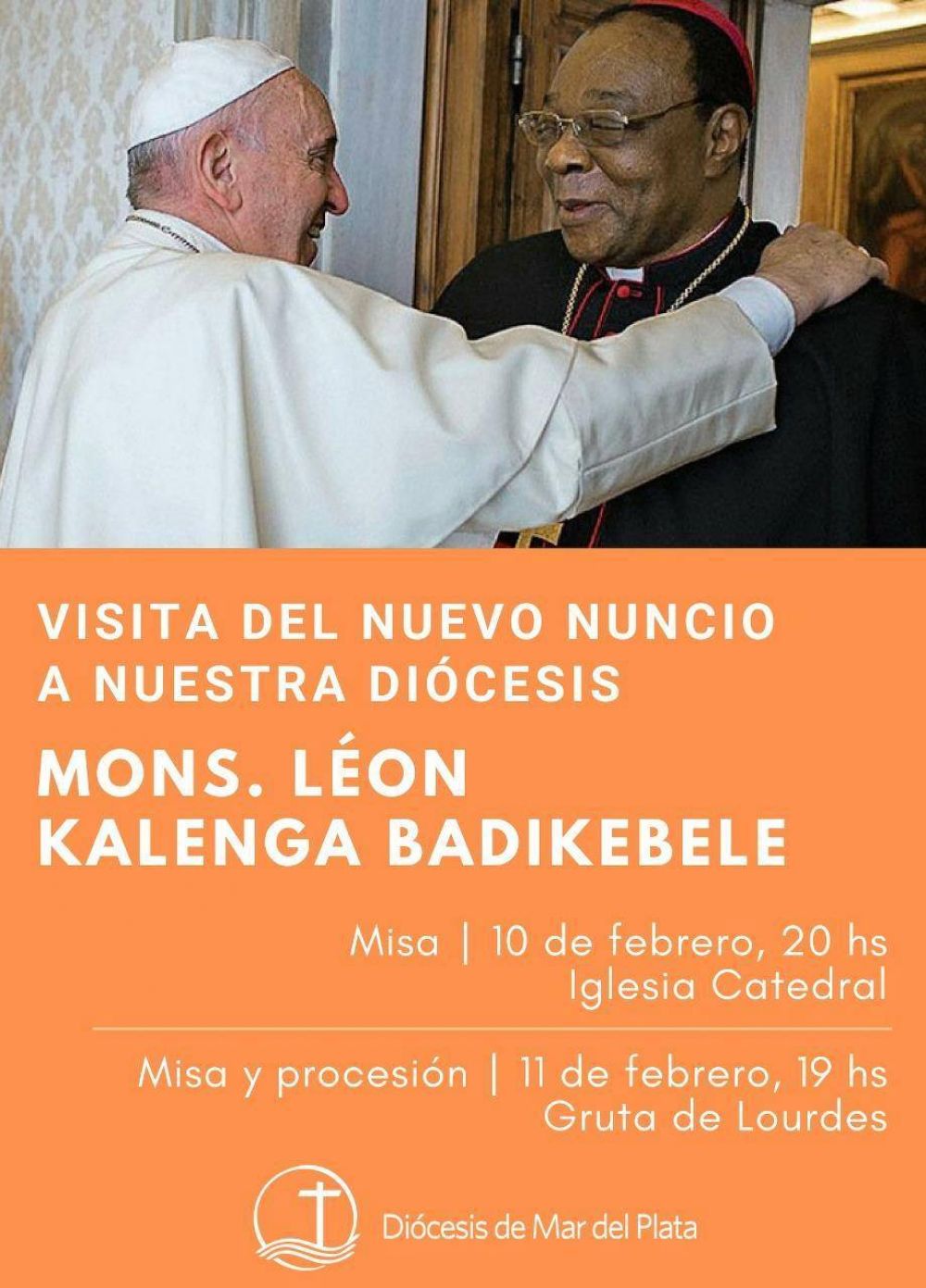 El representante del papa Francisco en la Argentina estar en Mar del Plata