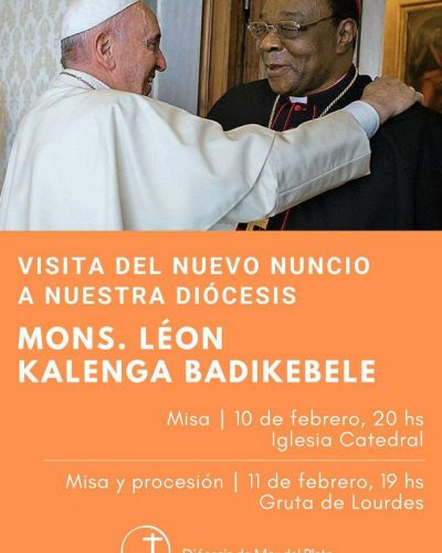 El representante del papa Francisco en la Argentina estar� en Mar del Plata