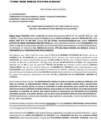 OSSE: Denuncian pseudo conducci�n y virtual acefal�a