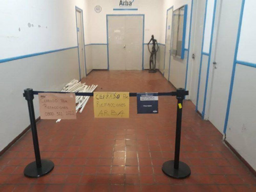 Por reformas cerraron oficinas de ARBA en Tres Arroyos y Gonzales Chaves