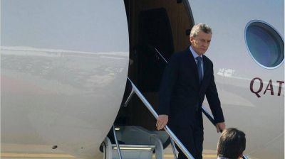 Acompa�ado de 120 empresarios, Macri inicia una gira internacional