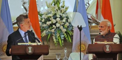 Mauricio Macri se reuni� con Narondra Modi y acordaron �profundizar la relaci�n� entre Argentina e India