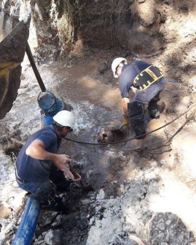 Acueducto Sur: reparan rotura y reestablecen servicio