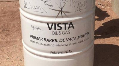Vista present� su primer barril de petr�leo de Vaca Muerta