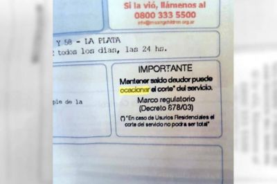 Aguas Bonaerenses, con orejas de burro: Las facturas de agua llegaron con errores de ortograf�a