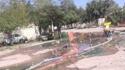 Asqueroso: vecinos de Caucete viven inundados de l�quidos cloacales