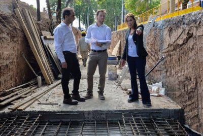 Morn: Vidal recorri obras hidrulicas que beneficiarn a 80 mil vecinos