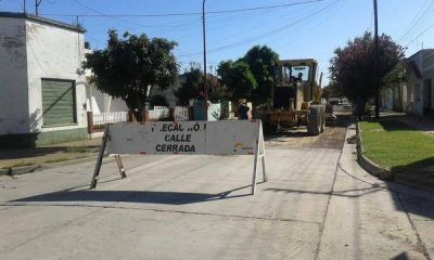 Corte de calles por obras de pavimento y cord�n cuneta