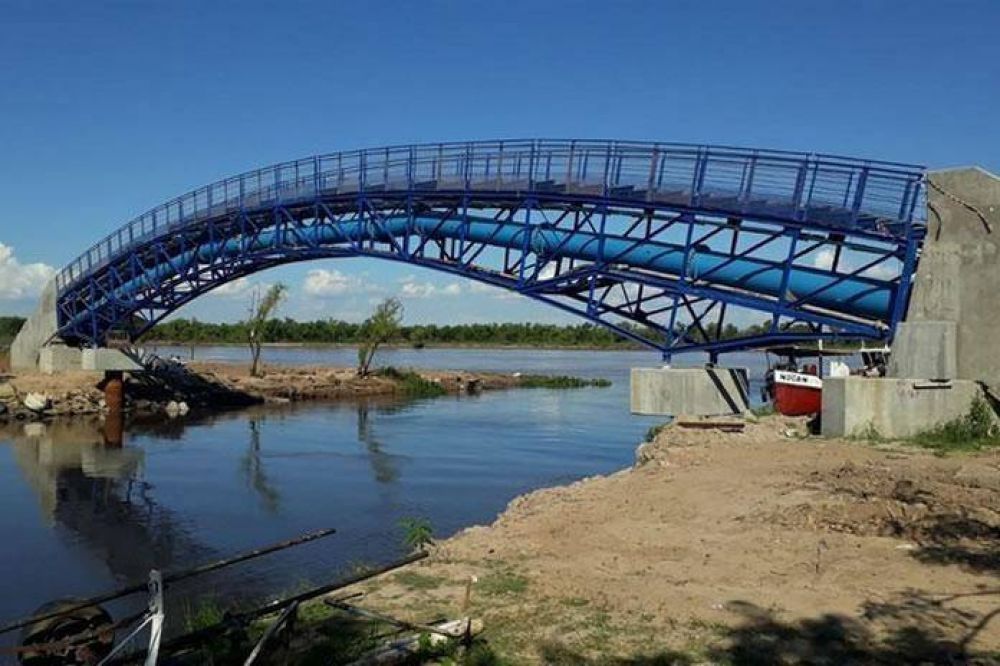Finalizaron la obra del puente curvo del Acueducto Reconquista en el Puerto