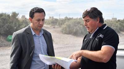 Maderna recorri� obras de servicios p�blicos