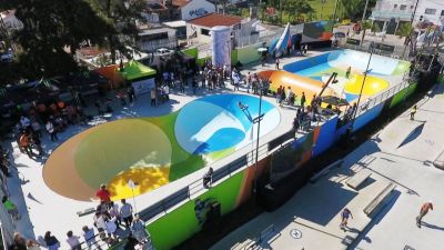 Andreotti inaugur� el Parque de Deportes Extremos con la final internacional del Skate Summer Tour 2019