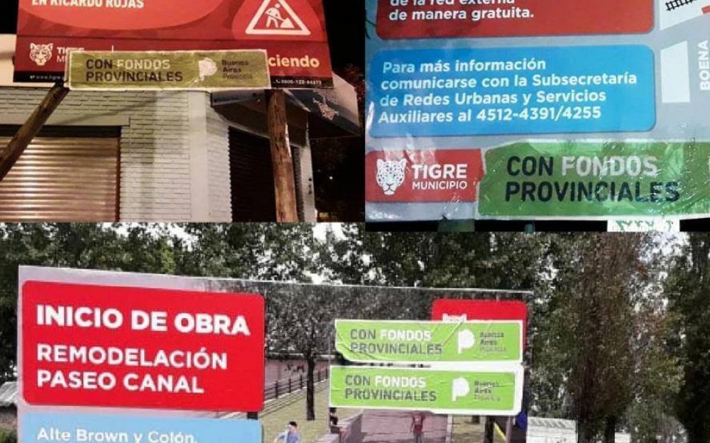 Guerra de carteles en Tigre: el massismo acusa a Vidal de querer apropiarse de obras municipales
