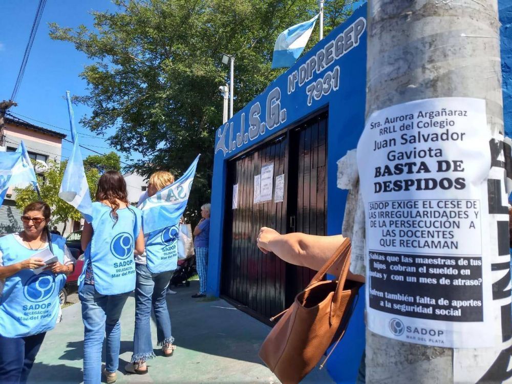 SADOP denuncia graves irregularidades en un colegio privado de Mar de Ajo