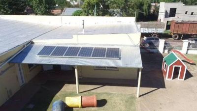 Colocaron paneles solares en un jard�n de infantes de O'Higgins