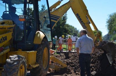 Obras de cloacas en El sapito