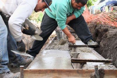 La obra de cord�n cuneta sobre calle 77 avanza a buen ritmo 