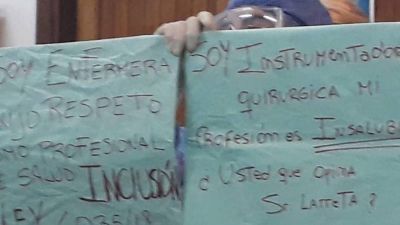 Nuevo escrache de enfermeros y profesionales de la salud no reconocidos por Larreta