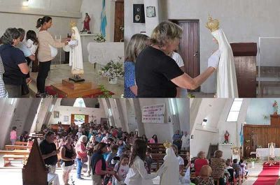Vela recibi� a la Virgen de F�tima