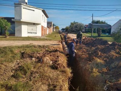 H�roes de Malvinas: realizan importantes trabajos de entubamiento y zanjeo