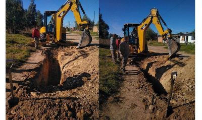 La Comuna instal� 700 metros de ca�os de cloacas en Barrio Sur