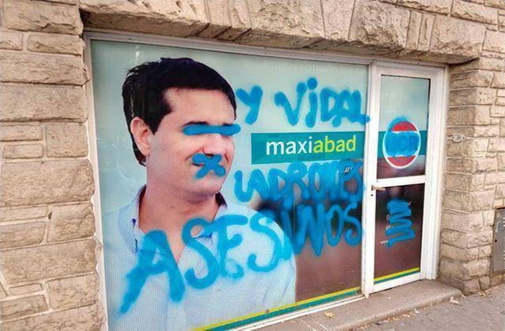 Atacaron un local partidario del candidato a intendente Maximiliano Abad