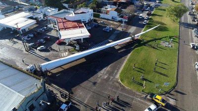 L�pez destac� el operativo de tr�nsito del municipio para el traslado de las aspas