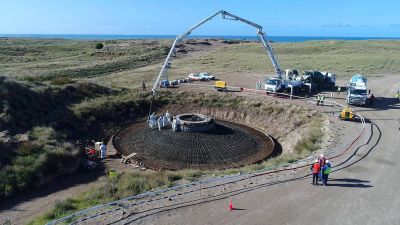 Impresionante video: As� avanza la obra del Parque E�lico en Campo Cipriano