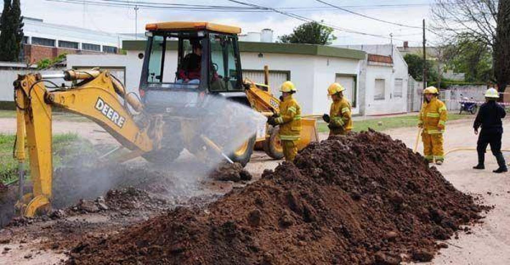 Escape de gas por la rotura de un ca�o 