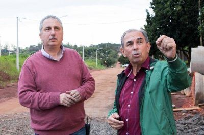 Passalacqua recorri� obras con el titular de Vialidad Provincial, Leonardo Stelatto