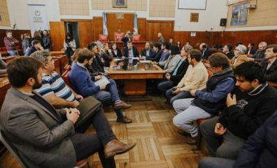 Gran concurrencia al Consejo Econ�mico y Social convocado por Ciano