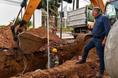 San Fernando lleva adelante una importante obra hidr�ulica en la calle Belgrano