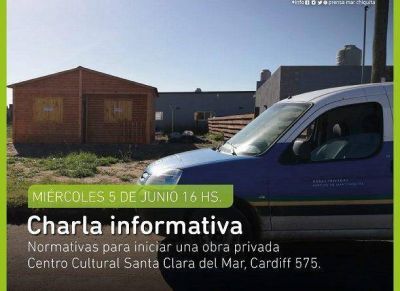 Mar Chiquita: charla informativa sobre normativas vigentes para iniciar una obra privada