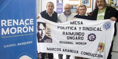 Gabriel Barquero, precandidato a Intendente de Mor�n: �Los gremios son fundamentales para este frente patri�tico que estamos necesitando�