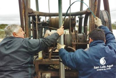San Luis Agua refuncionaliz� la perforaci�n que abastece la planta potabilizadora de La Calera