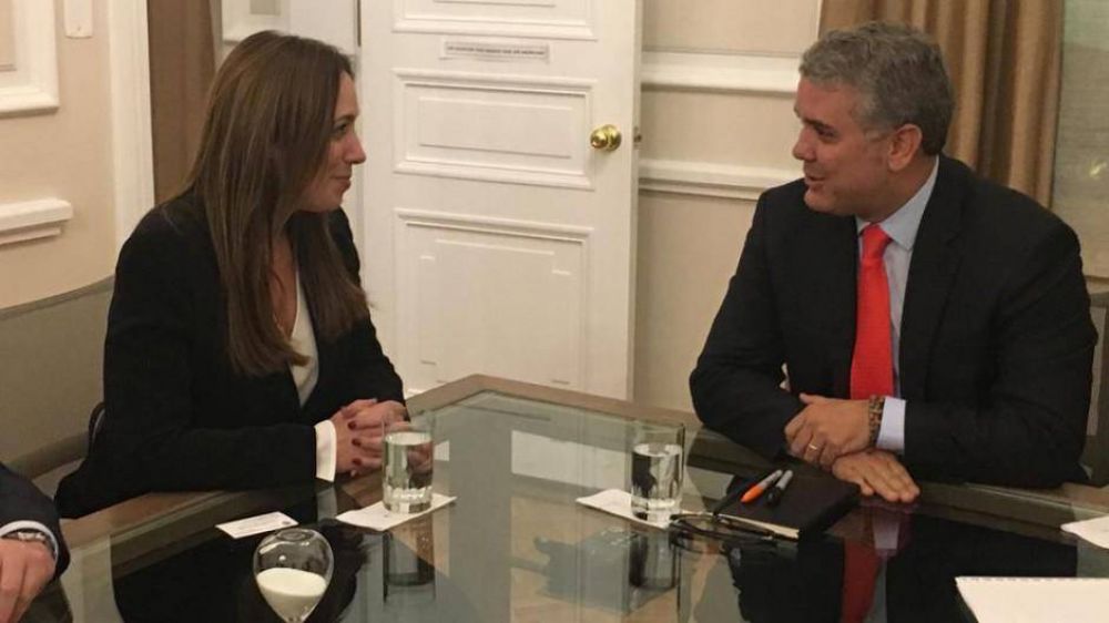 Vidal se reuni con el presidente de Colombia y consigui apoyo para Macri