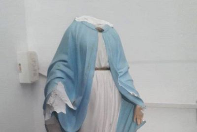 Profanaron una capilla y decapitaron la estatua de una virgen