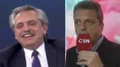Alberto Fern�ndez y Massa intercambiaron elogios en vivo: 
