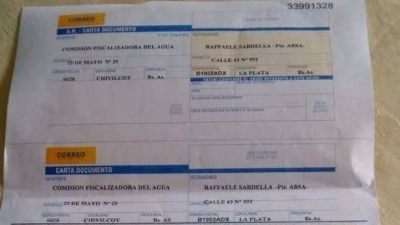 La Comisi�n Fiscalizadora del Agua envi� una carta documento al presidente de ABSA